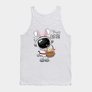 Cute Astronaut with Rabbit Ears Tank Top